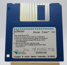 3.5" Floppy Disk Mouse Power 9.0 Mouse Systems vintage computer software