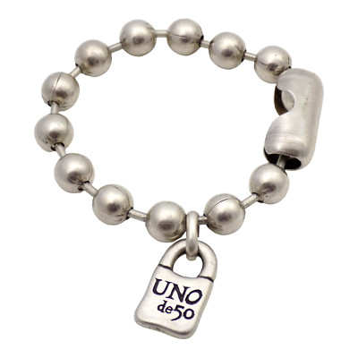 UNO DE 50 STERLINGSILBER PLATTIERT 8,5'' SCHNEEFLOCKE 10MM ARMBAND 41,6GR #1823