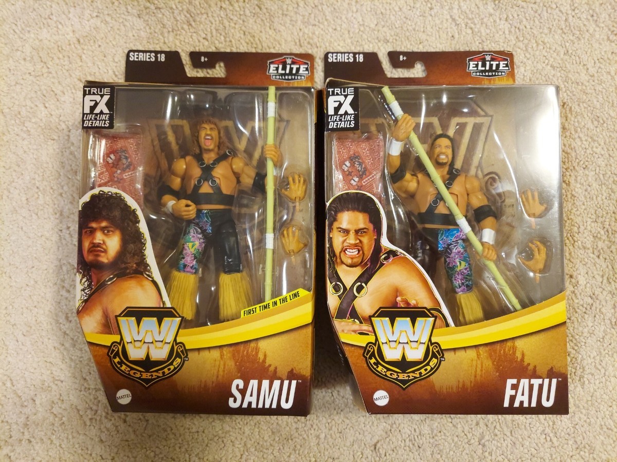 スポーツ WWE Elite Legends Samu and Fatu 2 set WWE Elite Legends Series 18 Samu & Fatu Chase Floral Pants