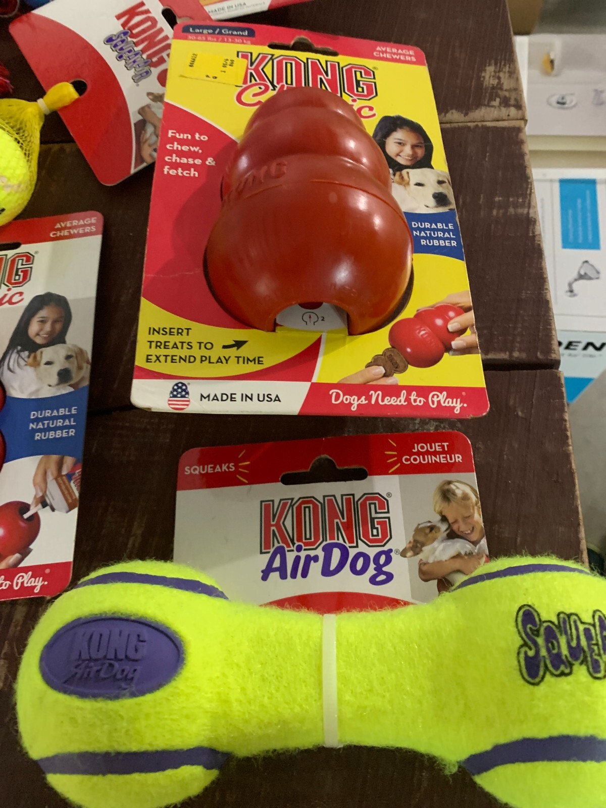 NEW 10pack LOT KONG Air Dog Squeaky air Toy Tennis Balls Ruffin It