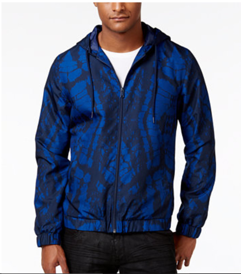 Американская тряпичная НОВАЯ синяя мужская ветровка среднего размера M с принтом 7790₽