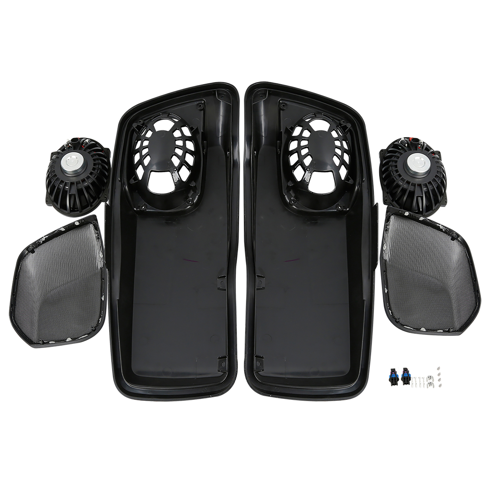Motorcycle One Touch Saddlebag Latch Lids Hardware Covers For Harley Touring Road King Glide 2014 2024