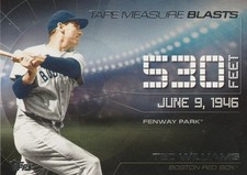 2015 TOPPS UPDATE TED WILLIAMS OF RED SOX HOF TAPE MEASURE BLASTS #TMB-14