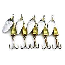 5PCS Spinnerbaits Spoon Bait 7cm/8.5g Metal Crankbait Fishing Lures Blade Bass