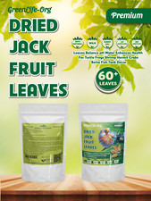 60 Premium Oversize Dried JackFruit Leaves For Aquarium, Organic. Vacuum Pack.