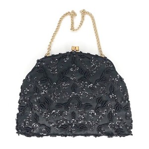 black beaded clutch purse