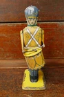 Vintage 1930s Wolverine No.27 Drum Major Pressed Tin Litho Wind Up Drummer Toy