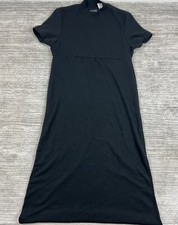 Vintage Melissa Harper Dress Womens Small Black Acrylic Short Sleeve