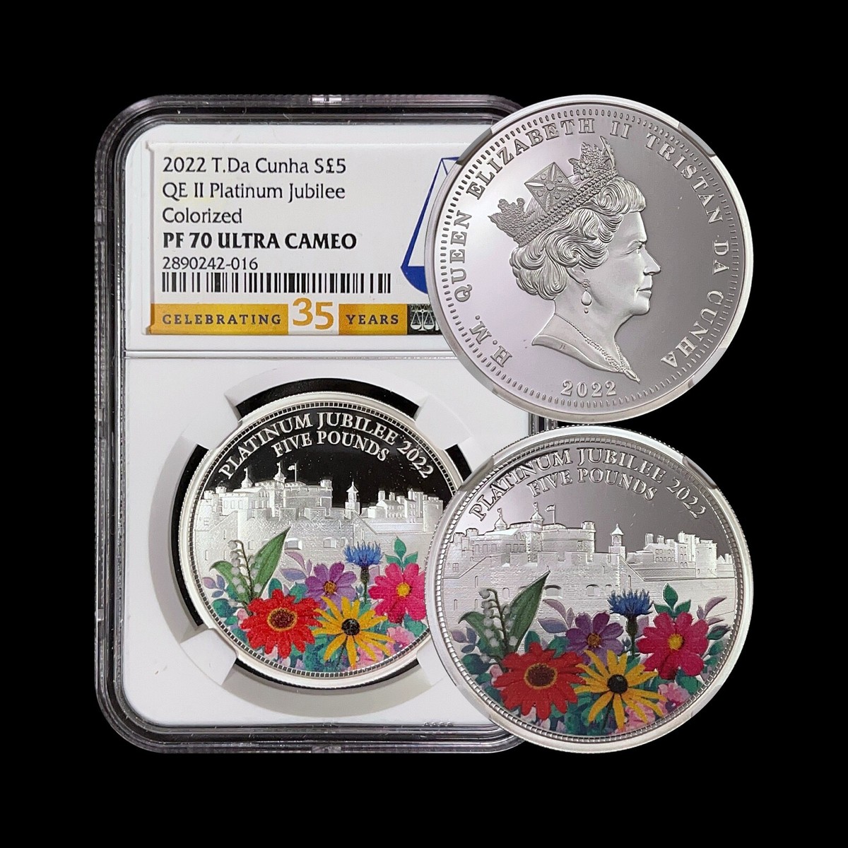 TRISTAN DA CUNHA. 2022 5 pounds, Silver - NGC PF70 - Top Pop