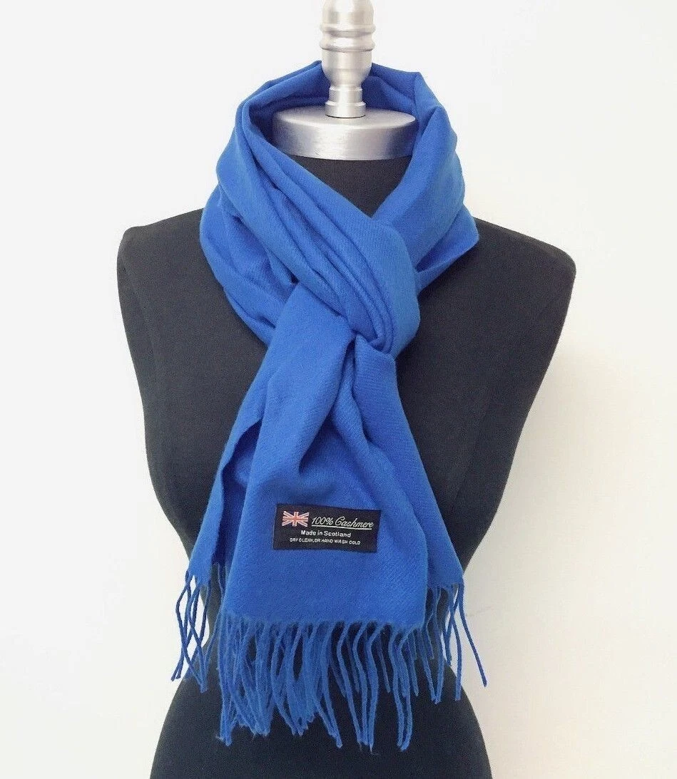 Châle Bleu Marine, laine et Angora - Made in France