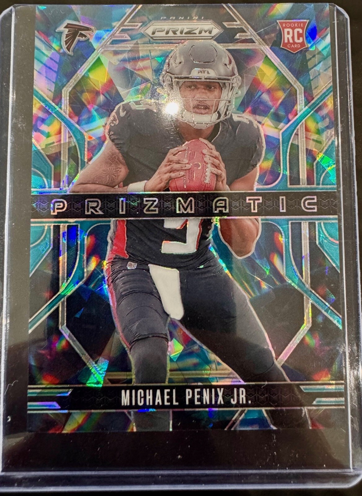 2024 Panini Prizm Football Michael Penix Jr. PRIZMATIC /99 SP ROOKIE BLUE ICE