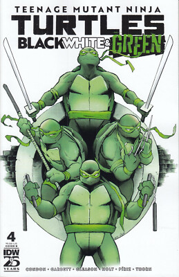 TMNT Black White and Green Nr 4 Variant Cover B Neuware IDW 2024 new