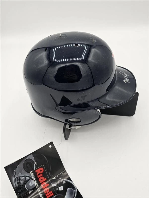 Mo Vaughn Autographed Red Sox Mini Helmet NO COA - Image 4 of 4