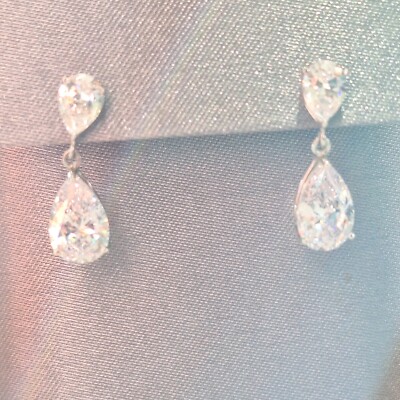 Ohrringe Karat London 9 kt Weißgold Zirkonia