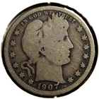 elf Barber Quarter 1907 D  Szego Collection 922