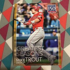 #137 Mike Trout  5x7 MVP - 05/10 made Gold 2019 Topps 150 Years Greatest Seasons