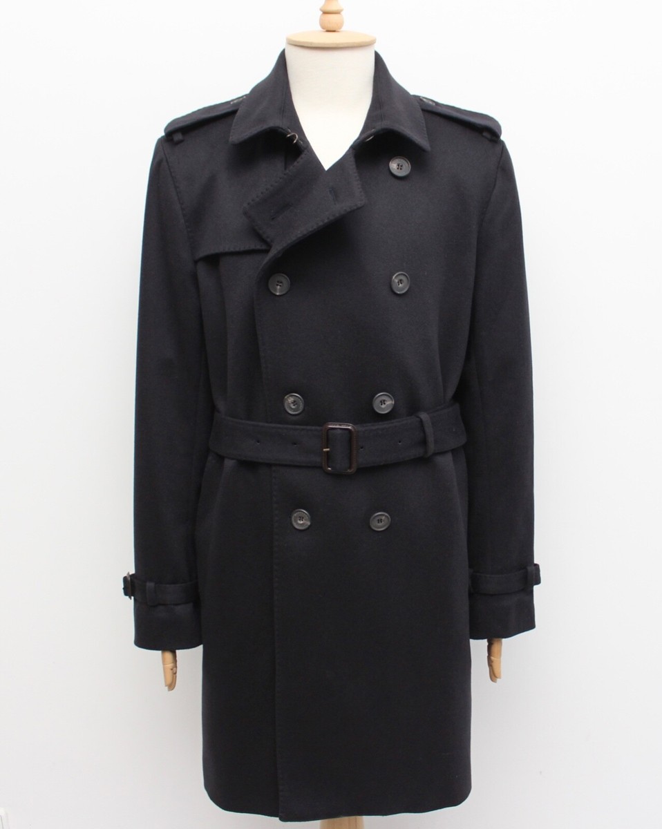 Trench Coat Burberry 80 Cashmere 20 Silk Xxl Burberry Grey Wool