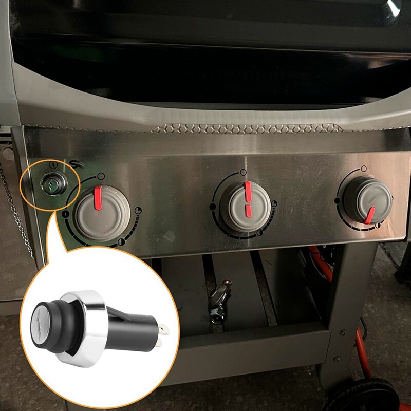 Gosknor 2 Pezzi Accenditore Griglia GS4, Nero Pulsante Accensione di Ricambio per Weber # 7642 e 7643 Adatto per Weber Spirit E/S-210 215 220 310 315 320 330 (2013 e Successivi) Altri Barbecue Gas
