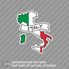 Italian Shaped Italy Flag Sticker Decal Vinyl ribbon country pride