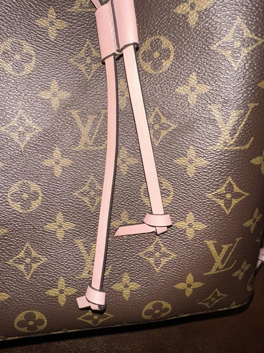 Louis Vuitton NéoNoé Pink Interior Damier Bucket Bag MM Brown Canvas