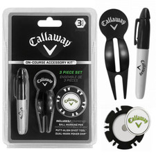 CALLAWAY ON COURSE GOLF GIFT PACK -PUTT ALIGN DIVOT TOOL MARKER PEN & POKER CHIP