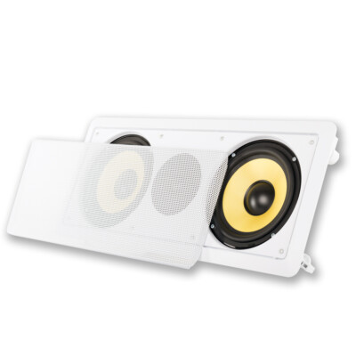 Acoustic Audio Hd-6C Dual 6.5-Inch Kevlar Center Channel Speaker (White) (893044002167)