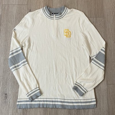 Levelwear MLB San Diego Padres 1/4 Zip Sweater Cotton Blend Size L