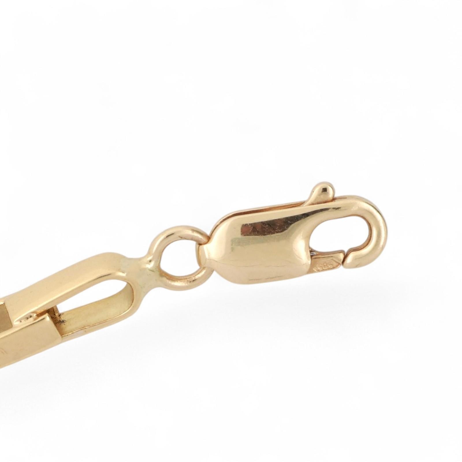 Fancy Rectangular Chain Link Bracelet 18K Yellow … - image 6