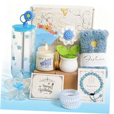 Happy Birthday Gifts for Teen Girls, Unique Gift Baskets for Women, Her, Blue