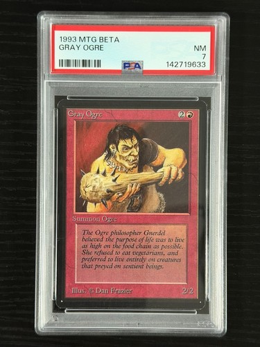 MTG PSA 7 Magic the Gathering Beta Gray Ogre - Vintage~! (New Cert)