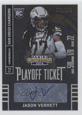 2014 Contenders Playoff Ticket /199 Jason Verrett (Sec Row Seat) #139 Auto 16yo
