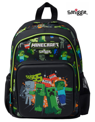 Smiggle Minecraft Junior Figur Rucksack Creeper Kinder Schultasche Neu