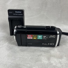 JVC Full HD Camcorder 40x Optical Zoom GZ-E100BU Working w/ Charger Battery