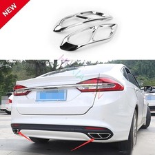 Cubierta de escape trasera de acero cromado para Ford Mondeo-Fusion 2013-2020 2 piezas