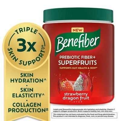 2 pack Free Shipping Benefiber Prebiotic  Fiber + Superfruits Strawberry