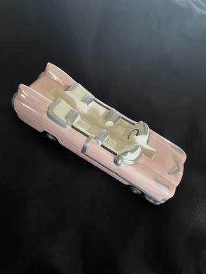 Mary Kay Cosmetics  6'' Pink Ceramic Cadillac Car Business Card Holder Decor