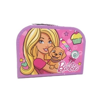BARBIE 10 PIECE METAL TEA SET WITH CARRYING CASE  ~ NEW