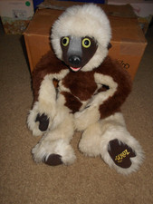 RARE Vintage 2000 - Eden "ZOBOO" Brown Cream Lemur Stuffie PBS Kids 16"