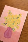 ACEO Original Painting Flower Vase Still Life Acrylic Mini Art Card 2.5x3.5  — photo 2