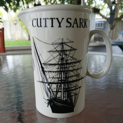 Vintage Cutty Sark Scots Whisky Ceramic Bar Pitcher Jug Made in Japan 1960s