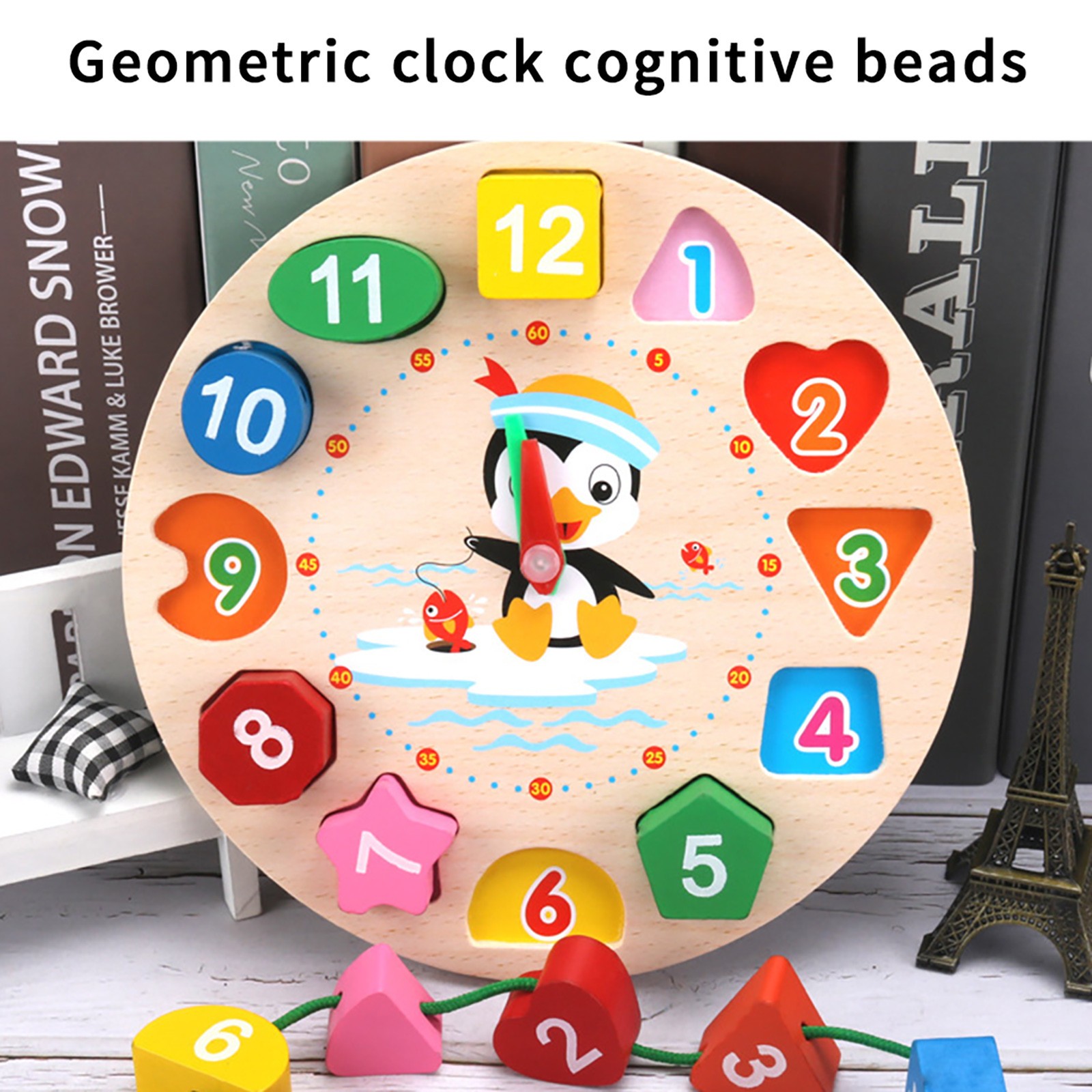 Children Alarm Clock Puzzle Education String Beads Toy