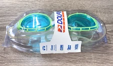Swim Goggles Dolfino Hydra Silicone Adult Ages 12+ UV400 Protection Latex Green