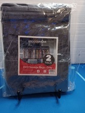 Stock Your Home DVD Storage Bags Set of 2 Media Organizer Bag for DVDs, CDs...