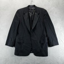 Brooks Brothers Suit Jacket Mens 40R Black Wool Brooksease Made In USA Office