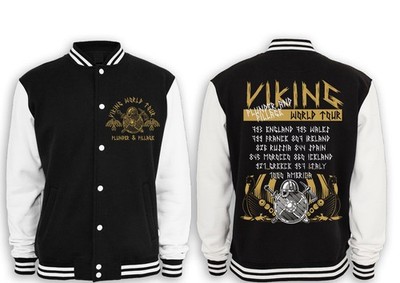 Viking World Tour Collegejacke Valhalla,Ragnar,Odin,Germanen,Mjölnir,THOR,