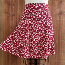 Vintage 90s Rampage Red Ditsy Daisy Floral Mini Skirt Corset Waist 3 S