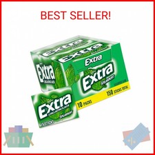 Extra Gum Spearmint Sugarfree Gum Bulk, Individually Wrapped, Perfect for Fresh