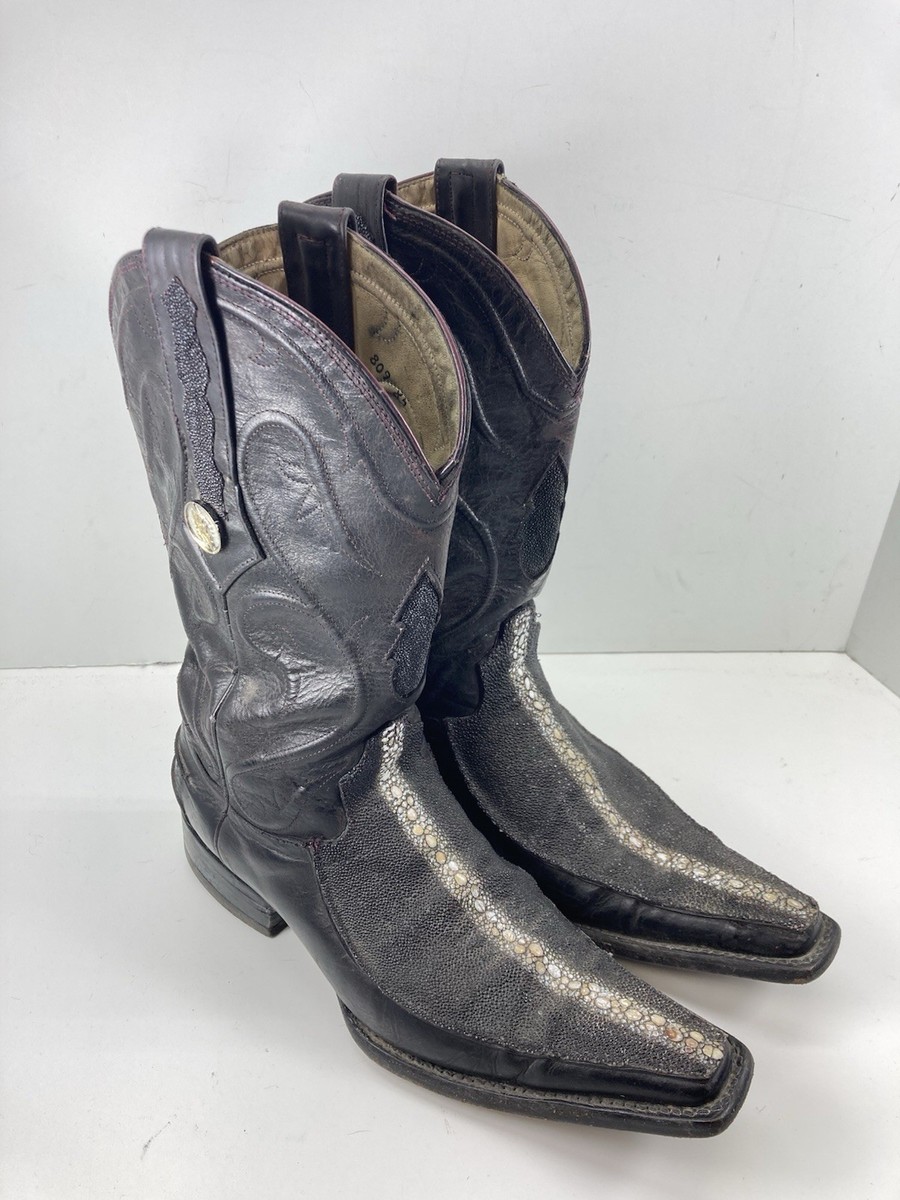 Rare authentic El General Men’s Exotic Stingray Black leather boots sz 9.5 s-l400.jpg main image 3