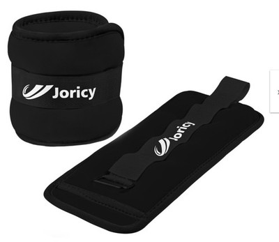Joricy schwarze Knöchel-/Handgelenkgewichte 2 kg (2 x 2 kg) verstellbare Träger Gewichtszug