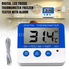 Digital LCD Fridge Thermometer Freezer Tester With Alarm For Indoor Outdoor
